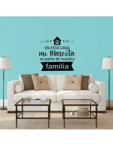 Vinilo decorativo Familia mascota