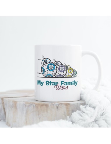 Taza Personalizada My star family wars