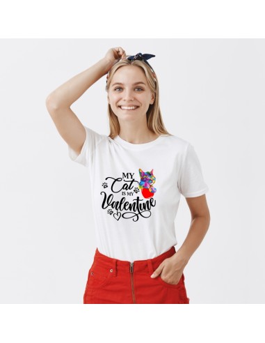 Camiseta unisex Cat Love Valentine