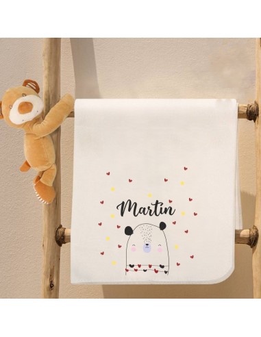 Manta Polar Personalizada con Osito de Peluche