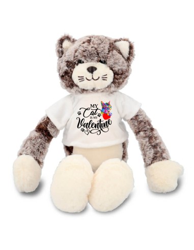 Gato de Peluche con Camiseta Personalizable